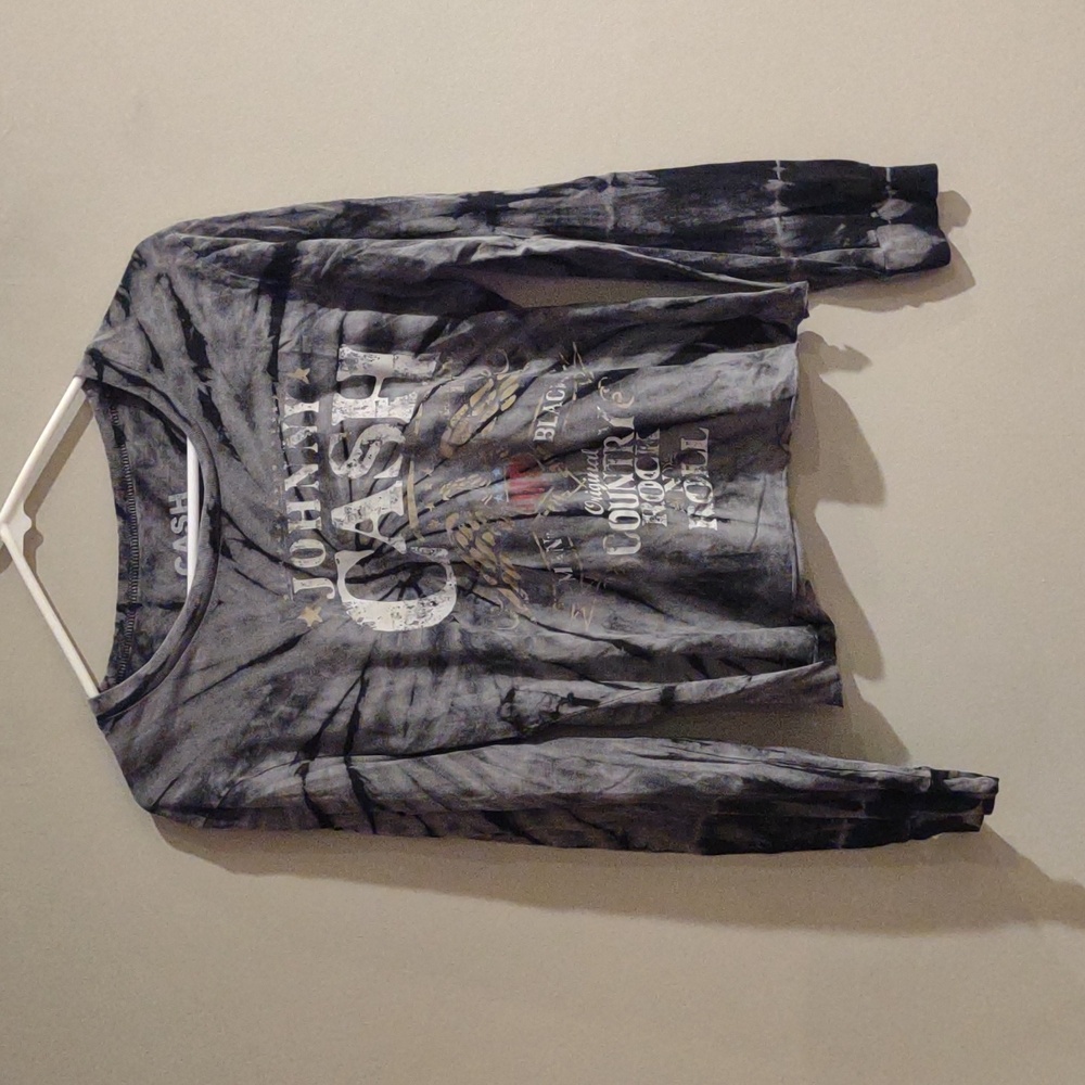 Johnny Cash Large‎ Tie Dye Long Sleeve Tee